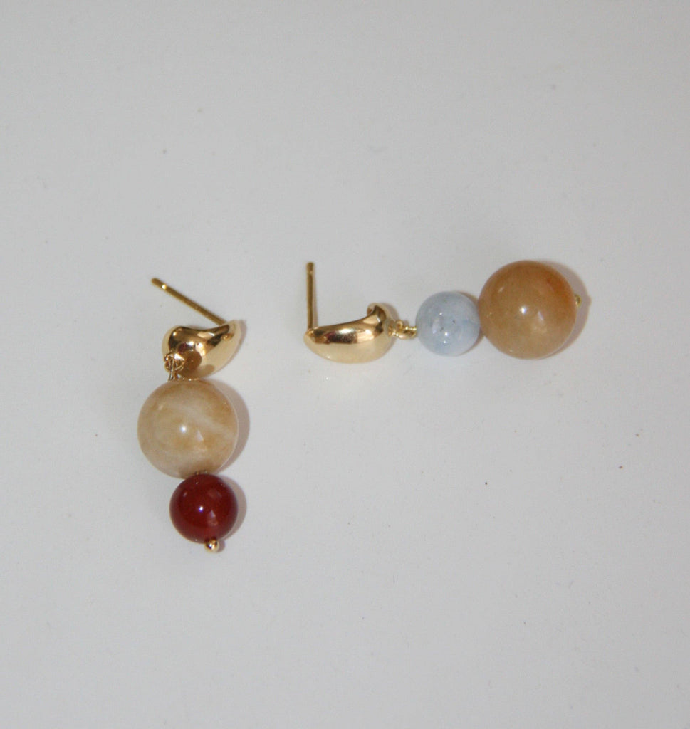 STEVIE Mismatch Gemstone Dangle Earrings