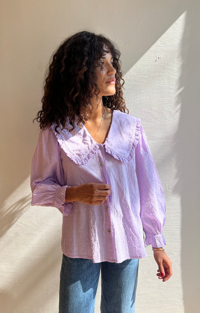 Chiara Button Down in Lavender