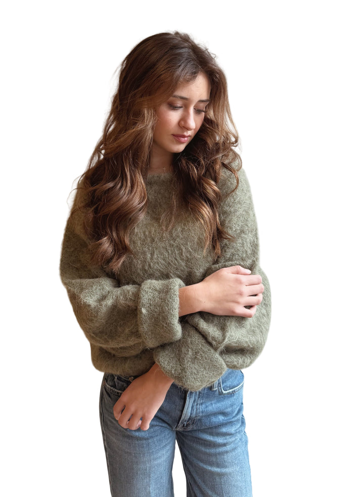 Niby Pullover in Khaki Olive