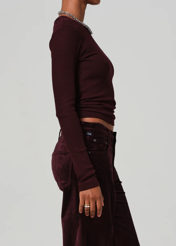 Bina Crewneck in Burgundy