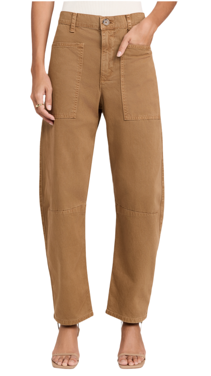 Brylie Curved Knee Pant in Clove