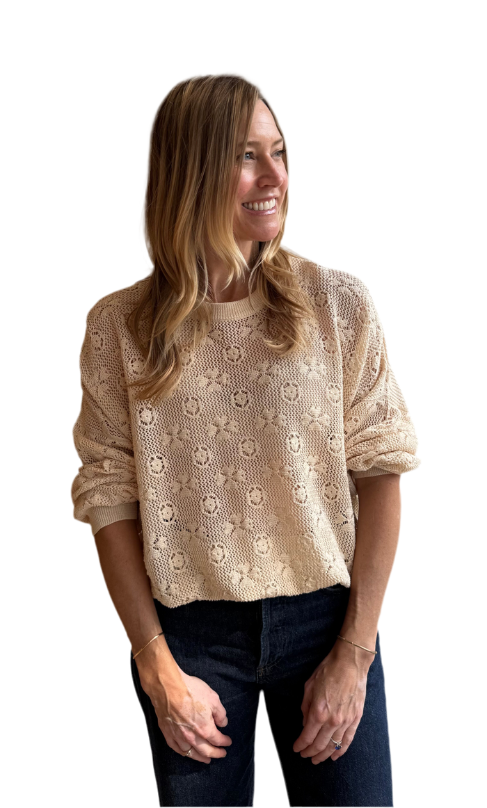 The Crochet Pullover in natural