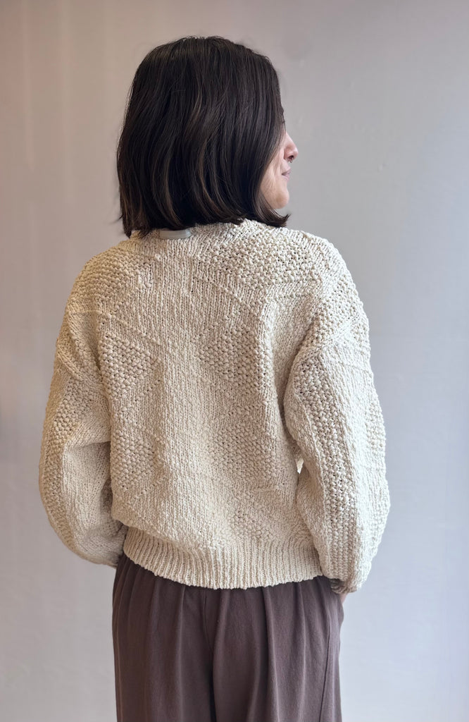 Mason Cotton Cardigan in Naturel
