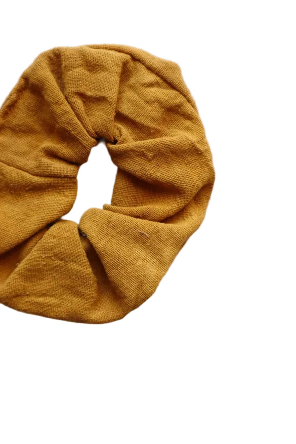 Desert Gold Raw Silk Scrunchie