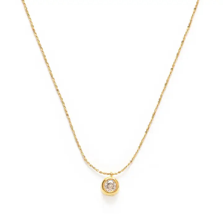 Single Crystal Pendant Necklace