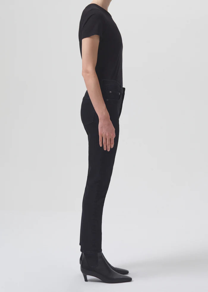 Nico high-rise slim fit in washed black