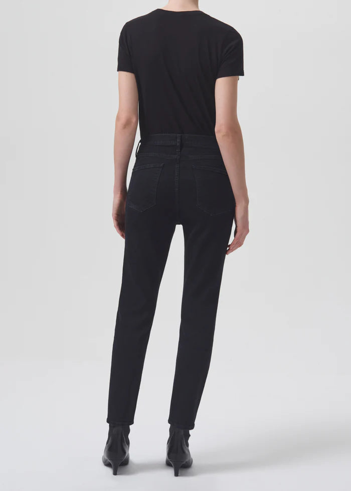 Nico high-rise slim fit in washed black