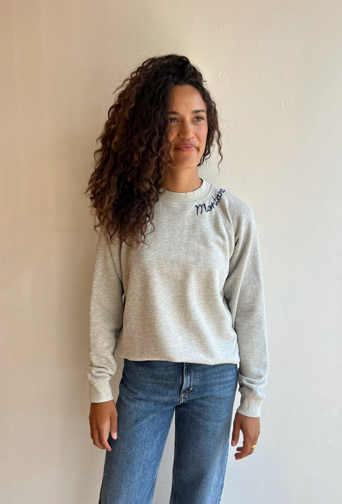Heather grey embroidered Montana Sweatshirt