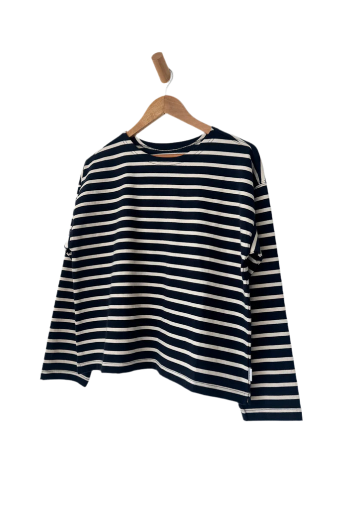Sailor top in navy/white stripe
