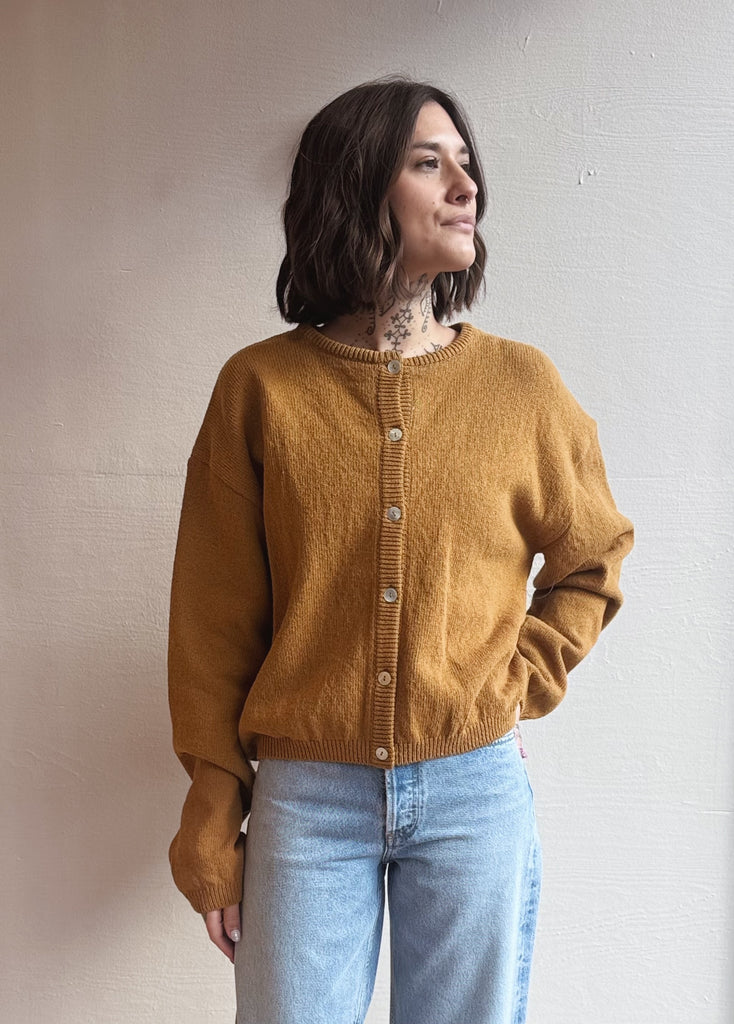 Cotton Leila Cardigan in Dijon