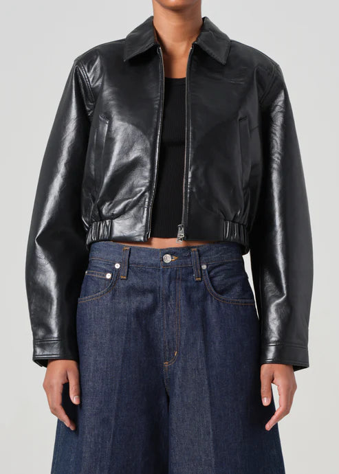 ESSIE Recycled Leather Cropped Jacket