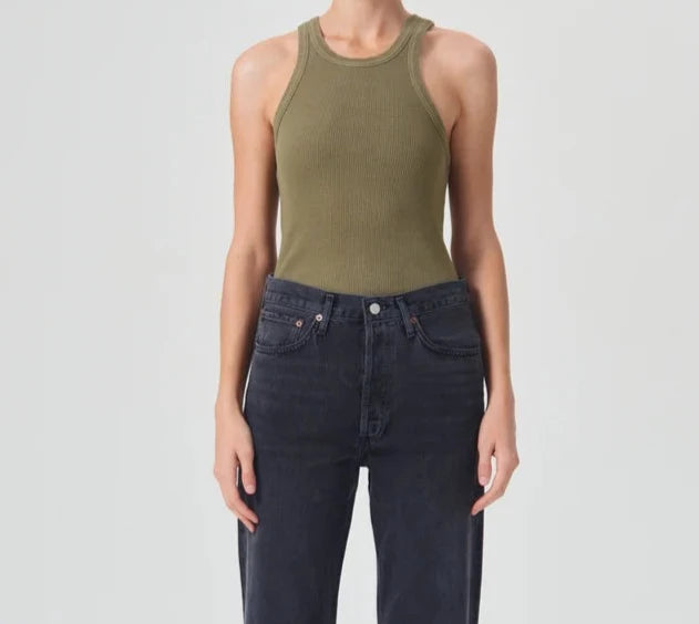 Bailey tank in olive green – Cloth & Crown