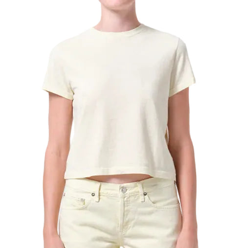 Adine Shrunken Tee in Lemon Drop