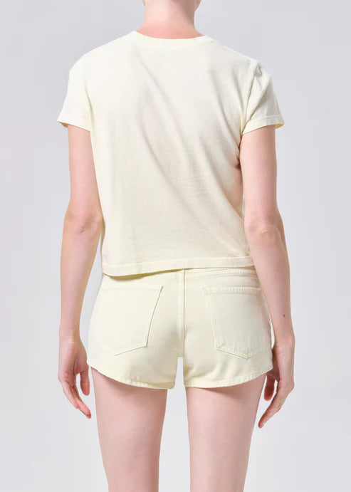 Adine Shrunken Tee in Lemon Drop