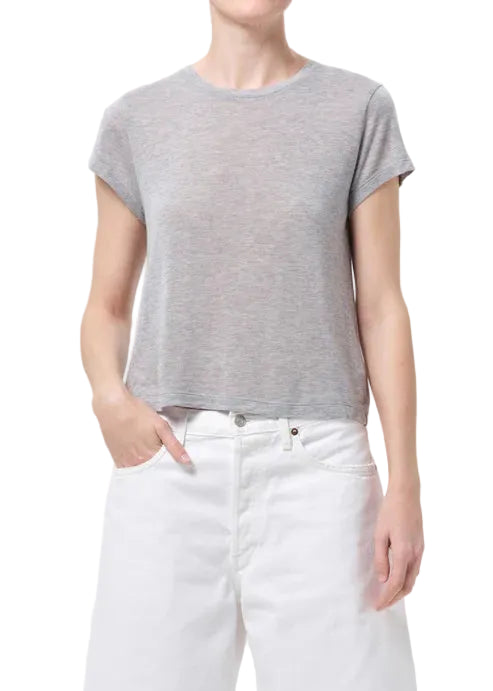 Adine Tencel Jersey Tee in Grey Heather