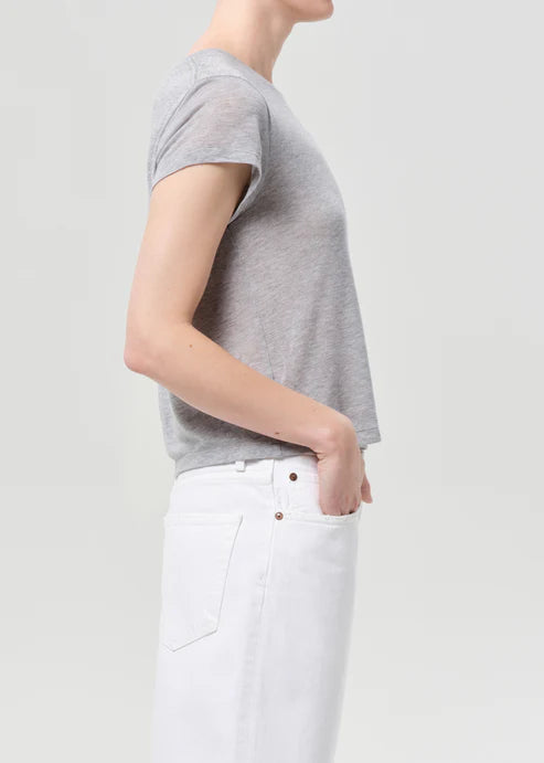 Adine Tencel Jersey Tee in Grey Heather