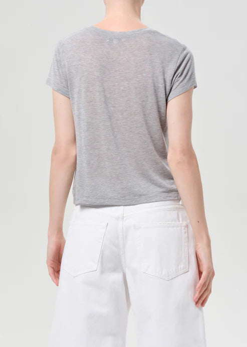 Adine Tencel Jersey Tee in Grey Heather