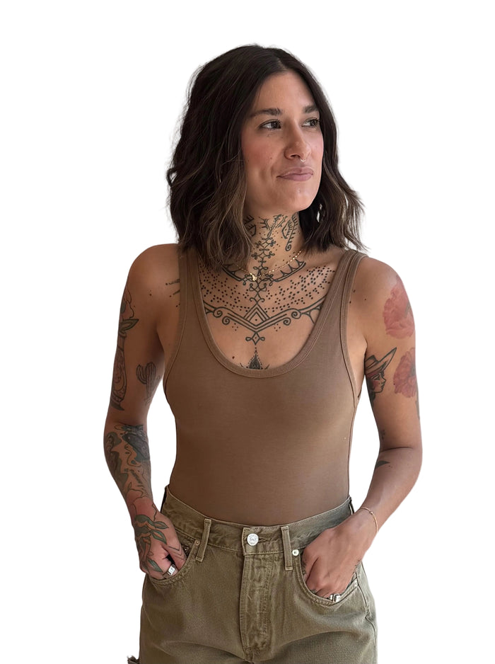 Bodysuit in Coyote