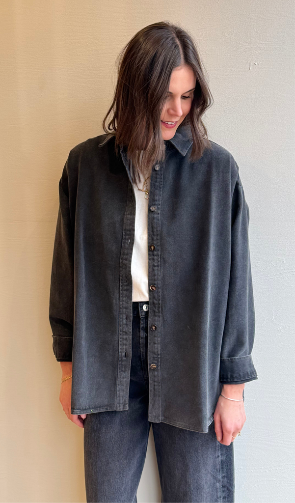 Theo jacket in washed black