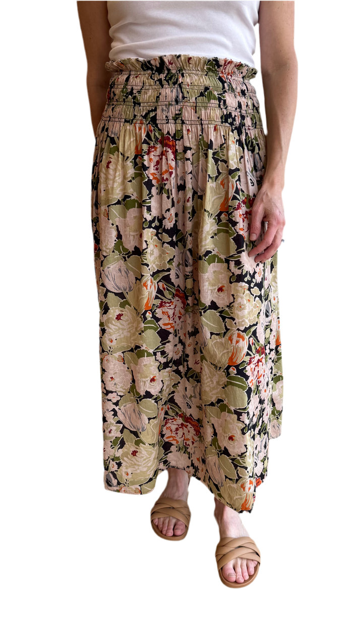 The Canary Skirt in Vintage Rose Print