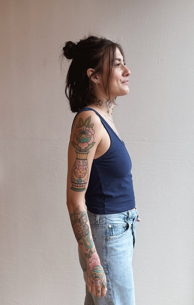 Sporty Tank in Deep Indigo