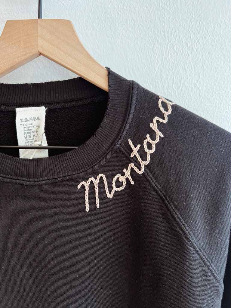 Black embroidered Montana Sweatshirt
