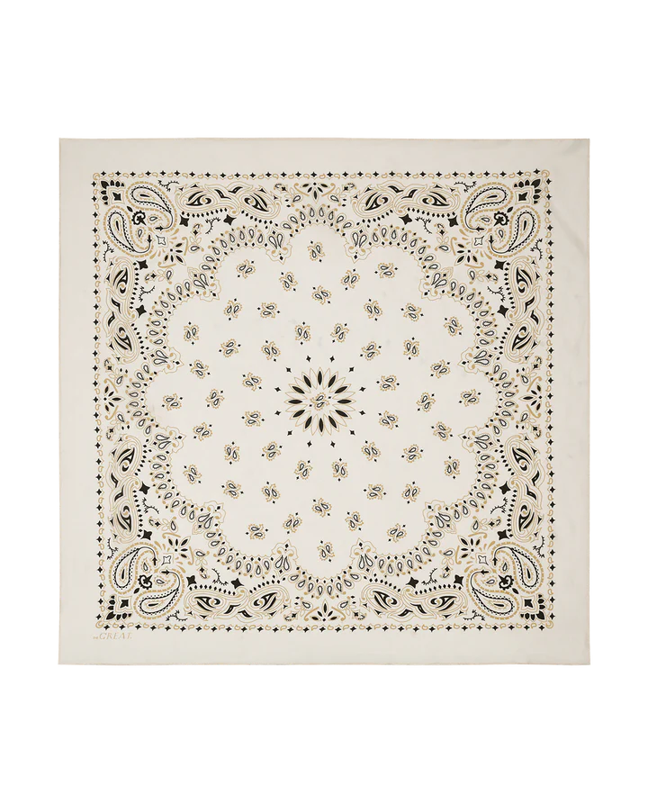 Silk Bandana - Cream