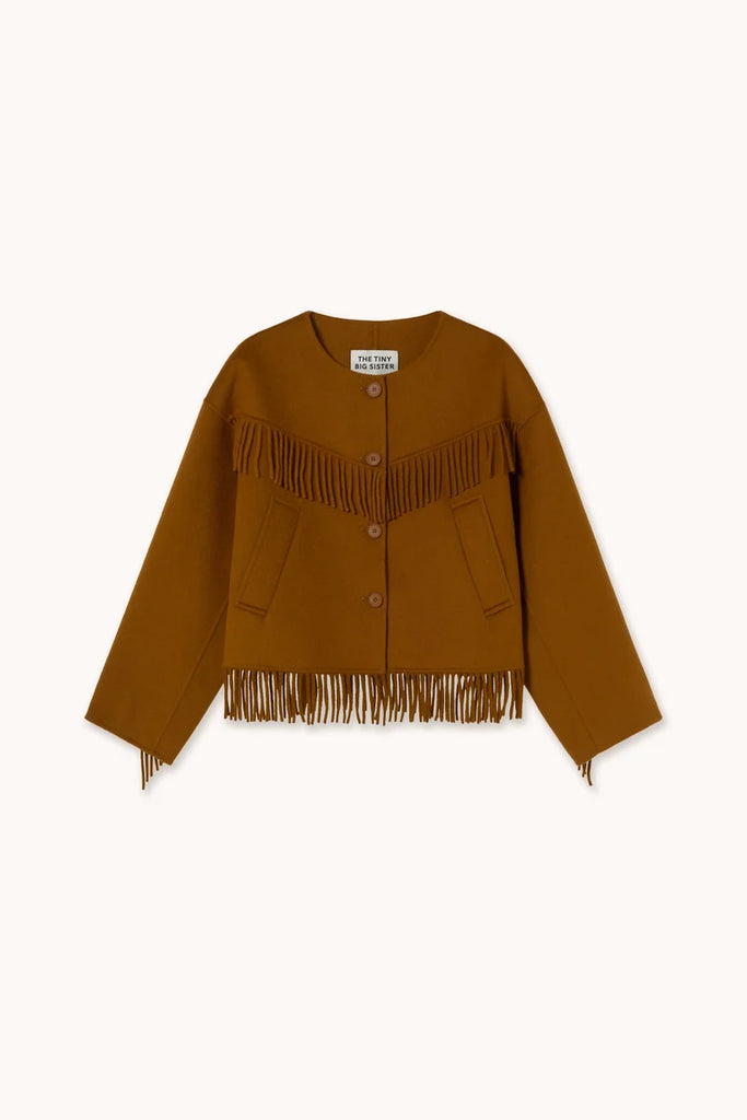 Frill Short Coat in Bronze