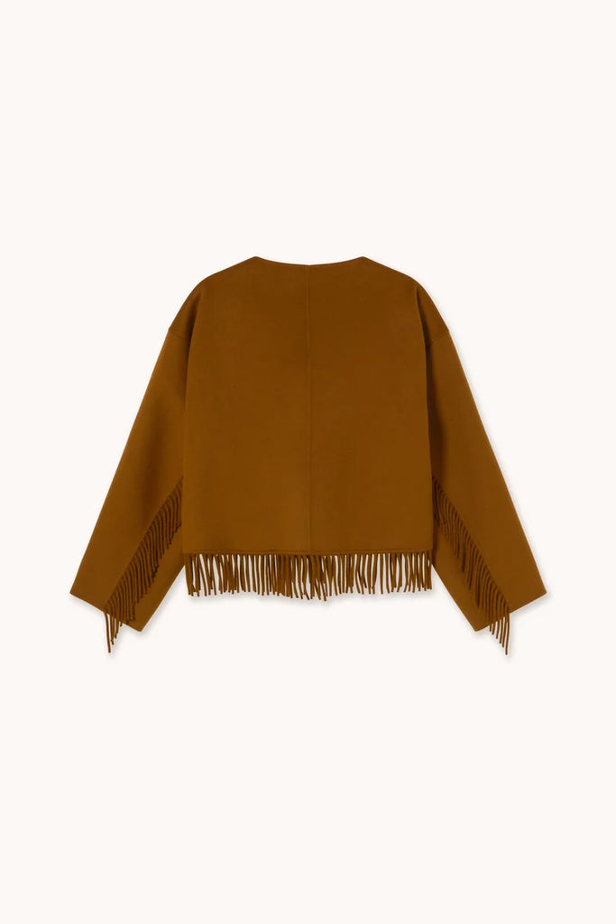 Frill Short Coat in Bronze