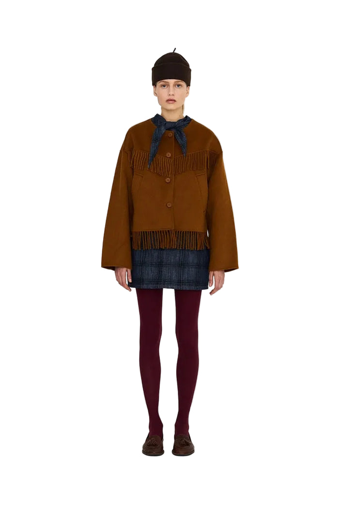 Frill Short Coat in Bronze