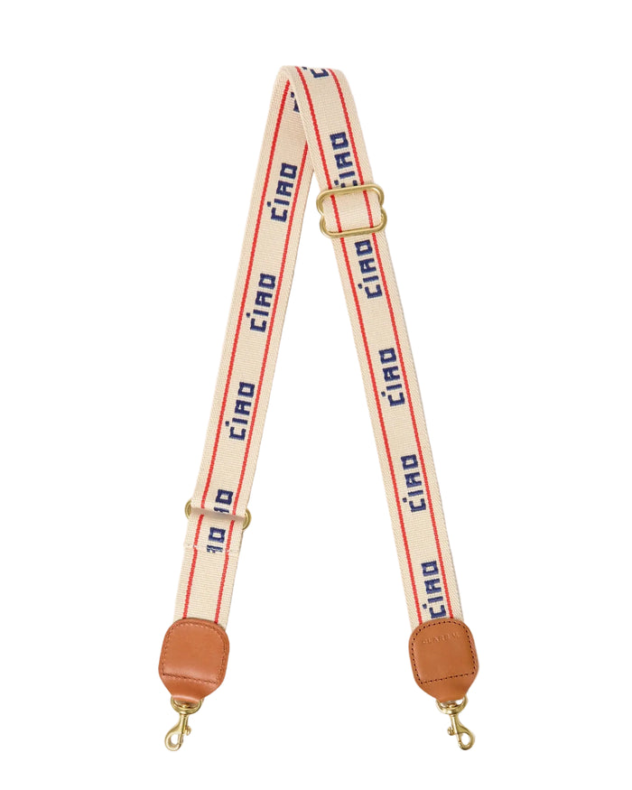 Cross Body Strap - Ciao w Double Poppy Stripe
