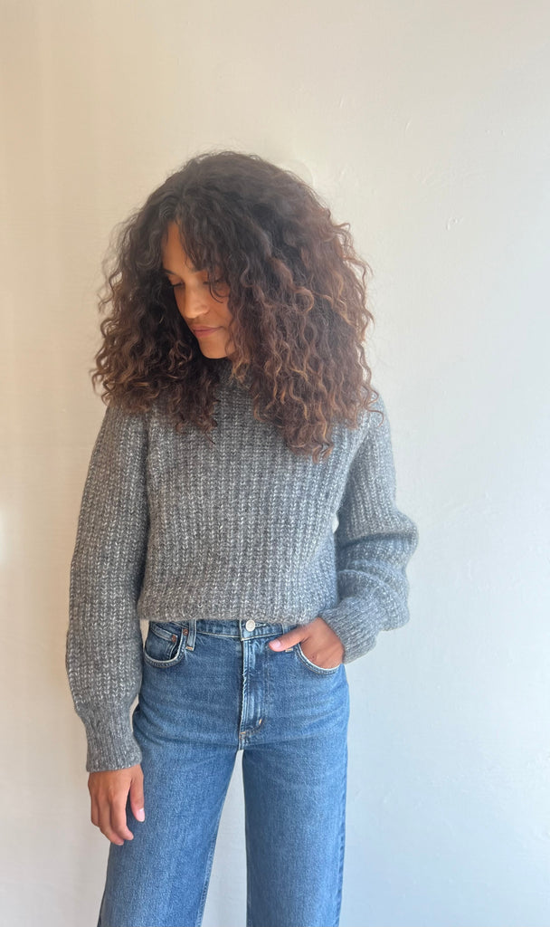 Cora crewneck sweater in granite