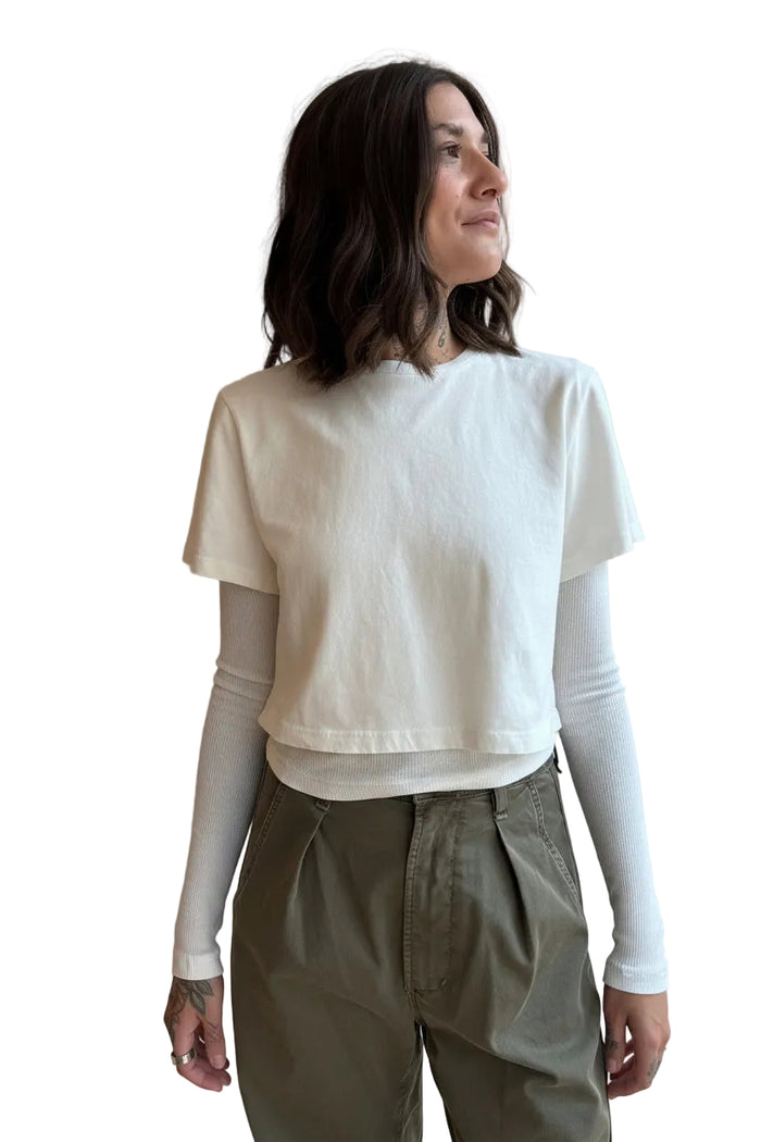 Romily Tee in White Ash