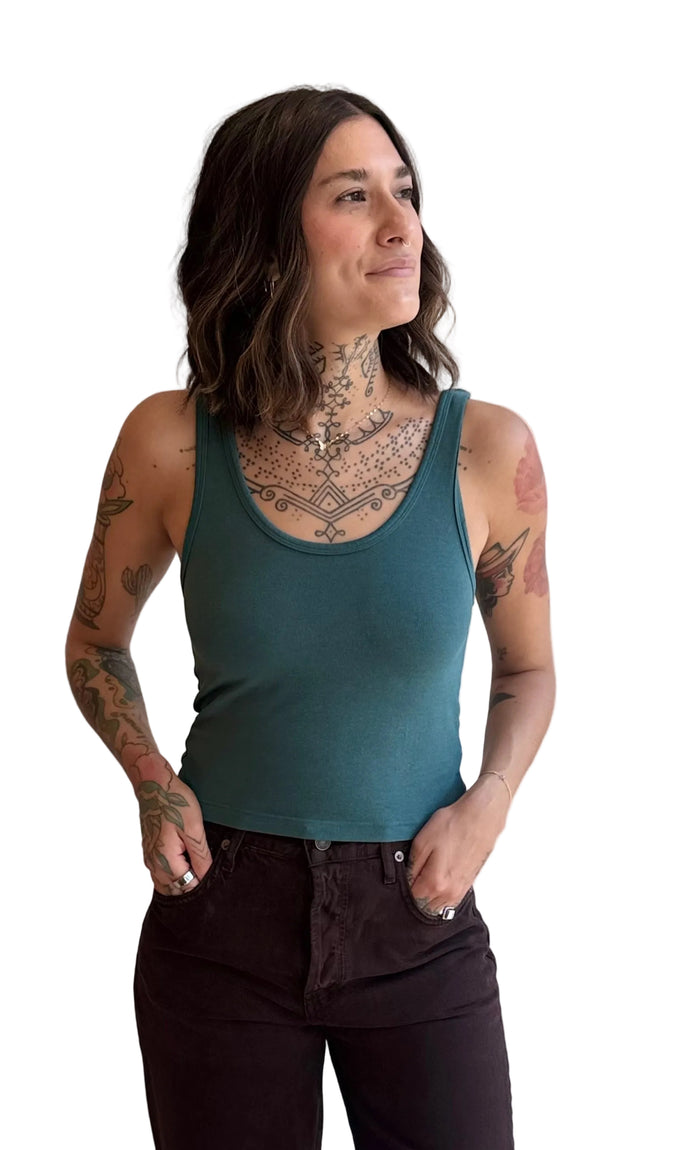 Sporty Tank in Deep Teal