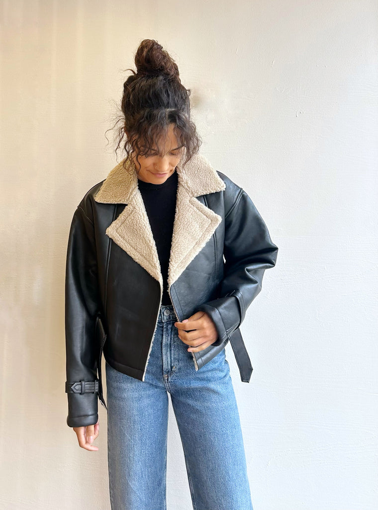 Alaska leather bomber jacket