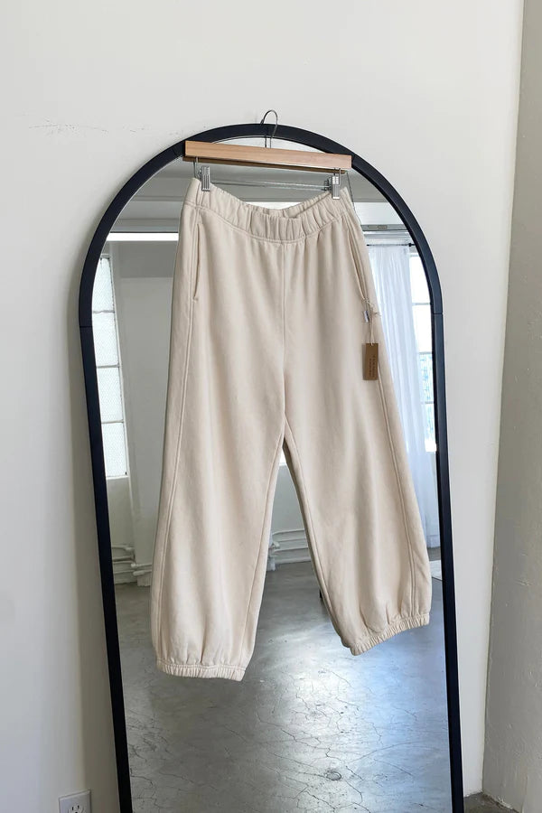 French Terry Balloon Pant in Naturel