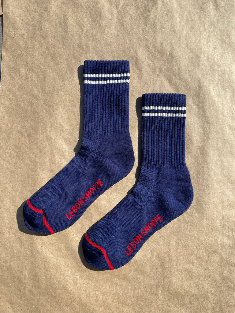 Boyfriend socks in navy