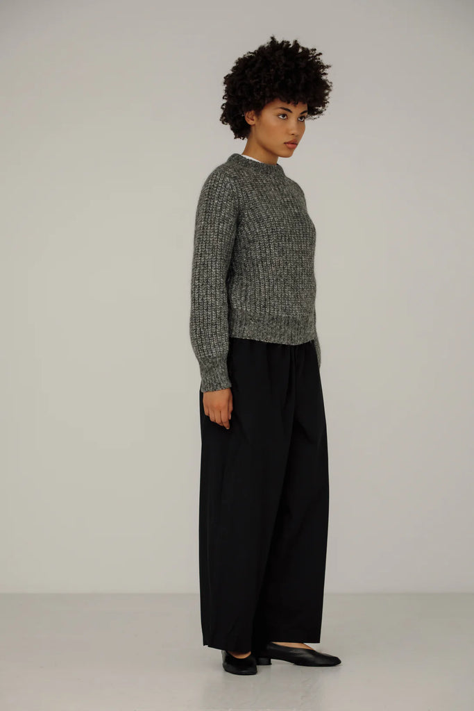 Cora crewneck sweater in granite