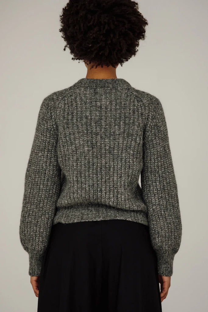 Cora crewneck sweater in granite