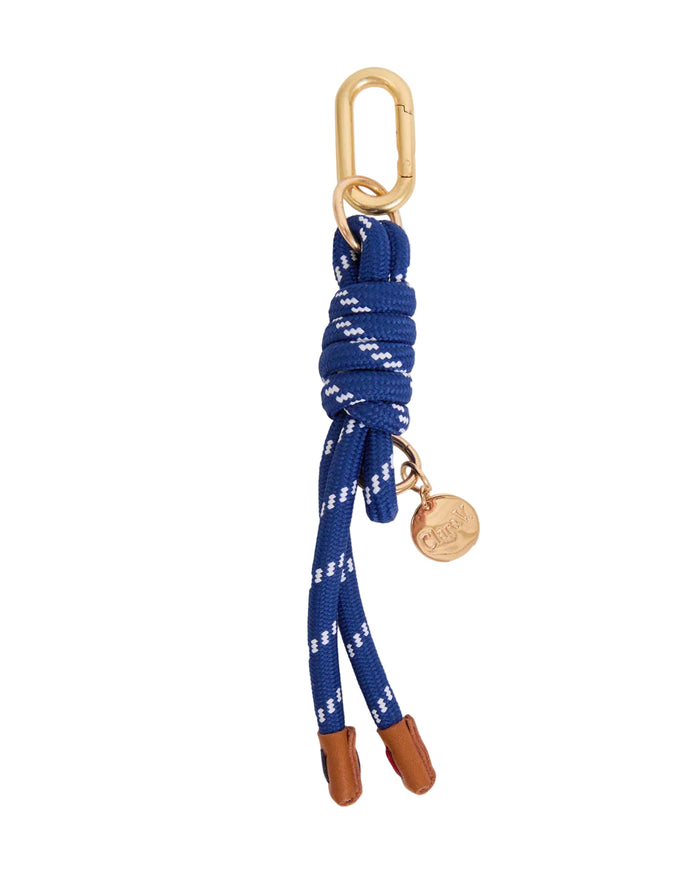 Barrel knot fob in navy