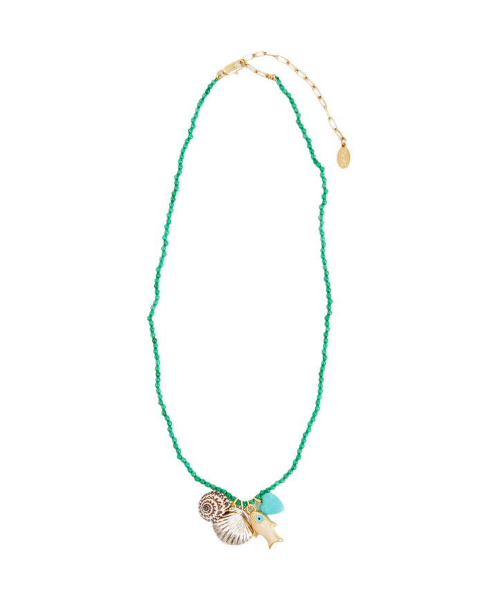 Beaded summer charm necklace
