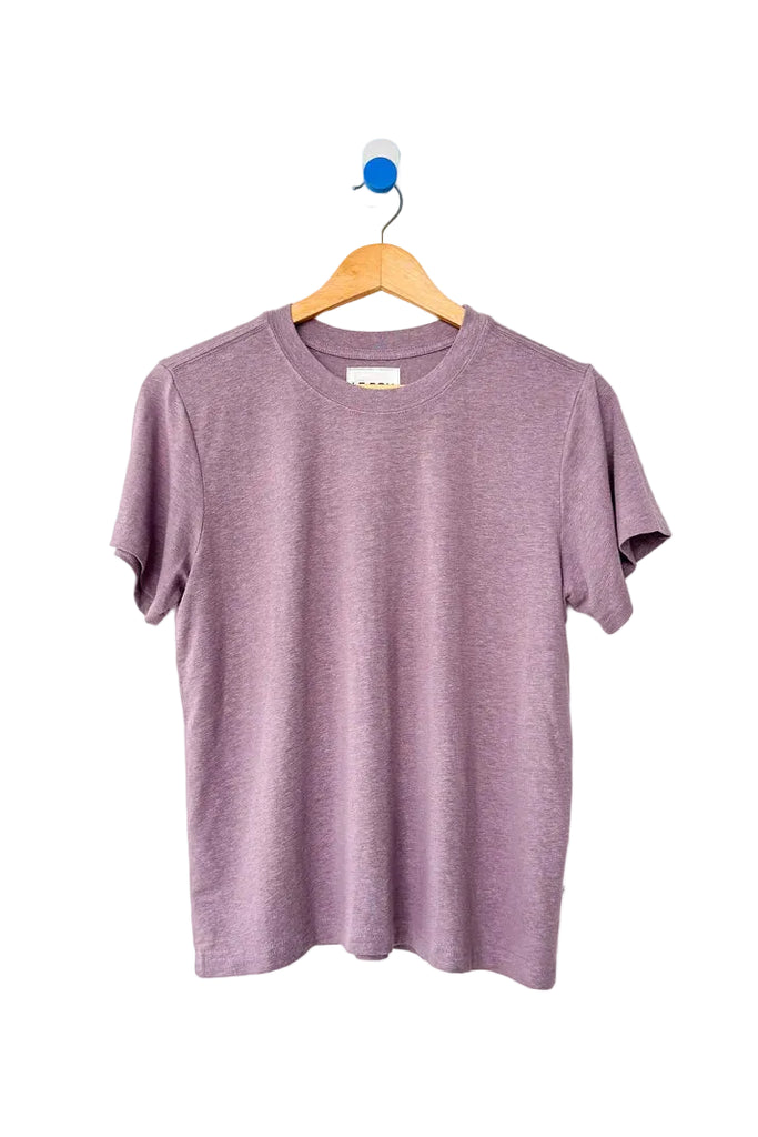 Bo Linen Blend Tee in Lavender