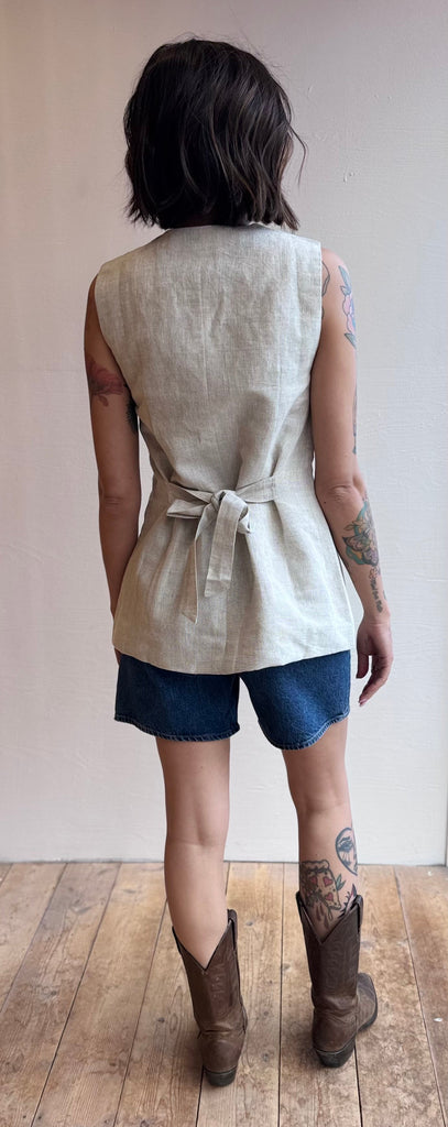 The Longline Vest in natural