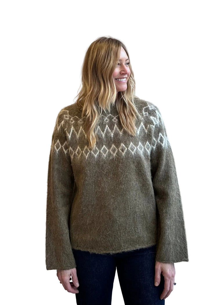 The Rachel fair isle mushroom sweater