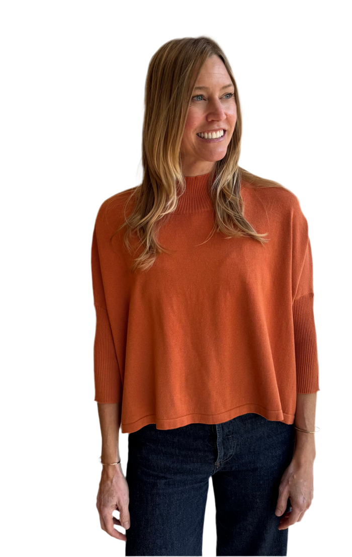 Rust Lightweight Ezra Sweater
