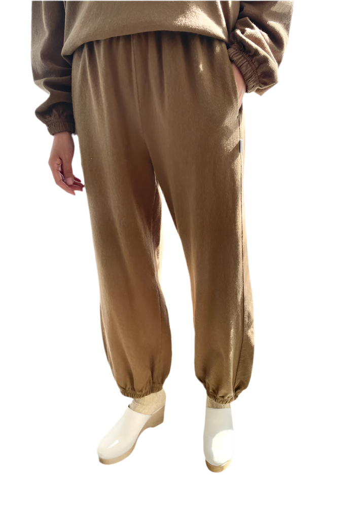 French Terry Balloon Pant in Tobacco