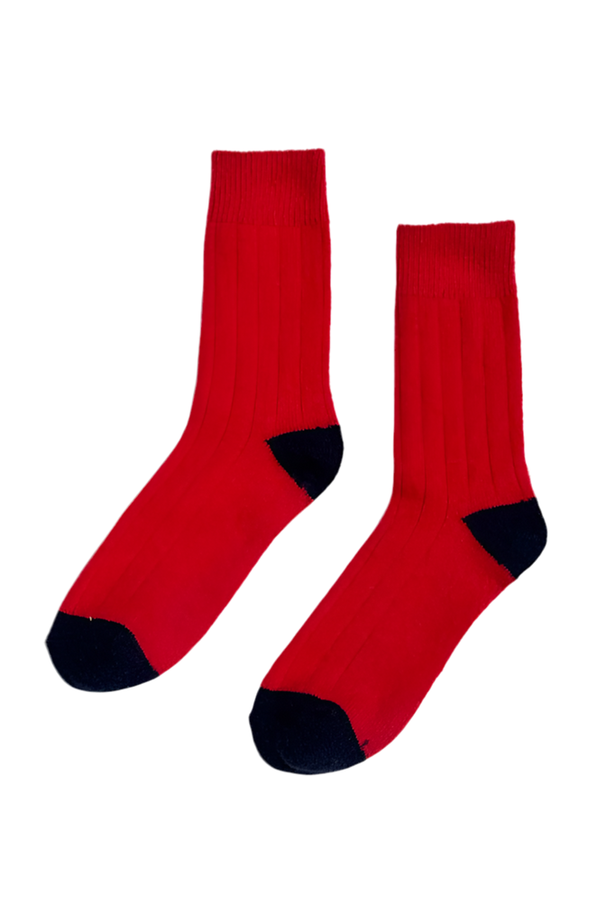 Classic Cashmere Socks in Poppy