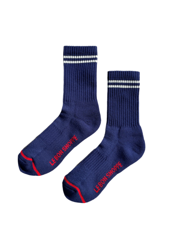 Boyfriend socks in navy