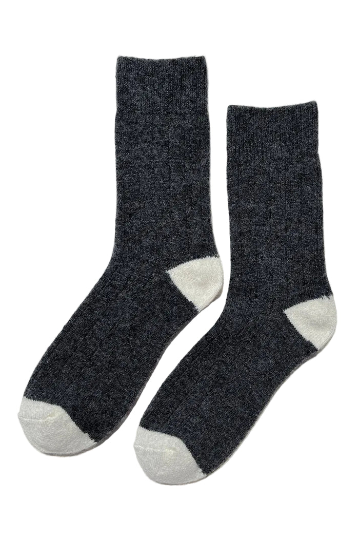 Classic Cashmere Socks in Charcoal Melange