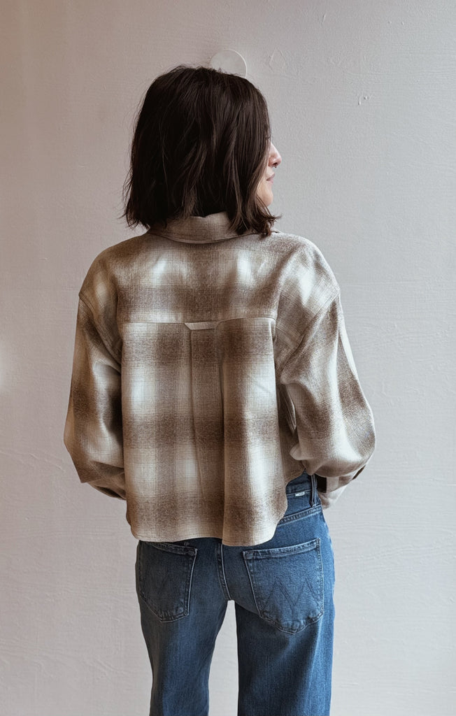 Ana Cropped Shirt in Schiffer Plaid